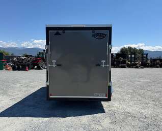 Thumbnail Photo of 2026 Impact Quake 6x12 V Nose Cargo / Enclosed Trailer Charcoal Grey Ramp Door Extra Height 2990lb GVW