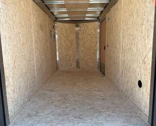 Thumbnail Photo of 2026 Impact Quake 6x12 V Nose Cargo / Enclosed Trailer Charcoal Grey Ramp Door Extra Height 2990lb GVW