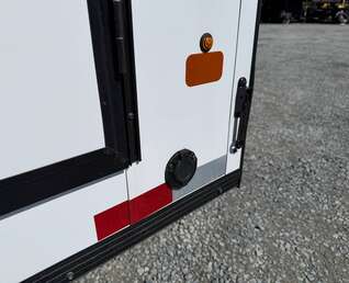 Thumbnail Photo of 2026 Royal Cargo 7X14 Contractor Package V Nose 13,200lb GVW BARN DOORS WHITE Enclosed Trailer Extra Tall