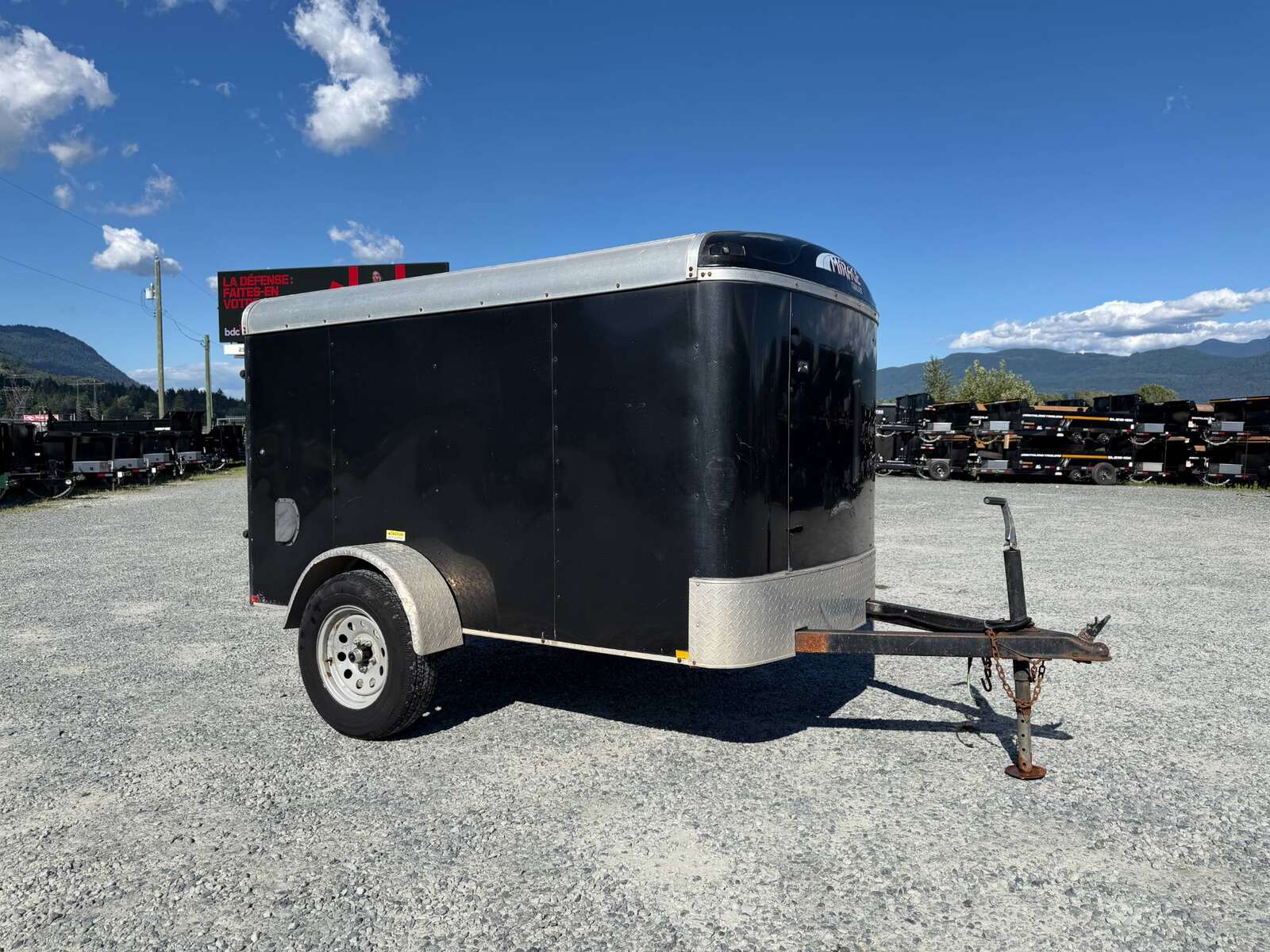 Photo of Pre Owned Used 2017 Mirage 5x8 Cargo / Enclosed Trailer Black Ramp Door 2990lb GVW