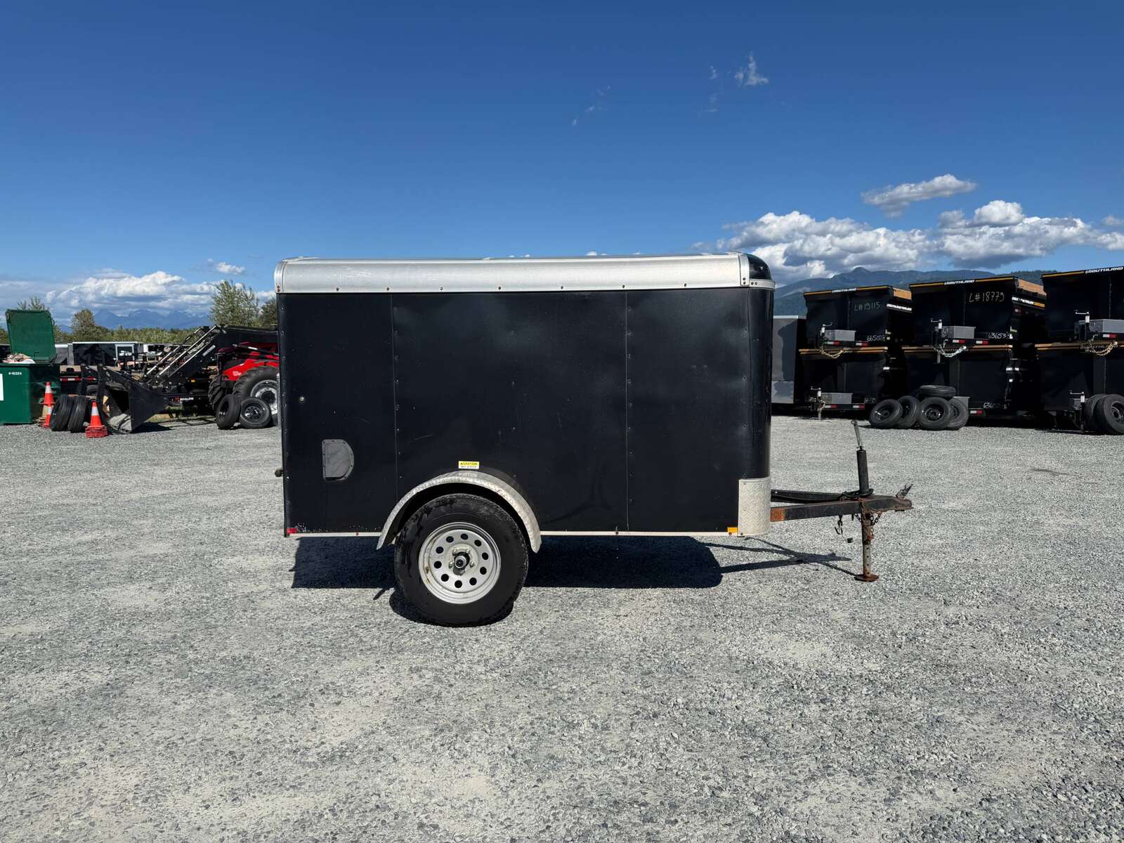 Photo of Pre Owned Used 2017 Mirage 5x8 Cargo / Enclosed Trailer Black Ramp Door 2990lb GVW