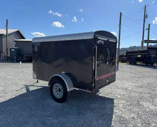 Thumbnail Photo of Pre Owned Used 2017 Mirage 5x8 Cargo / Enclosed Trailer Black Ramp Door 2990lb GVW
