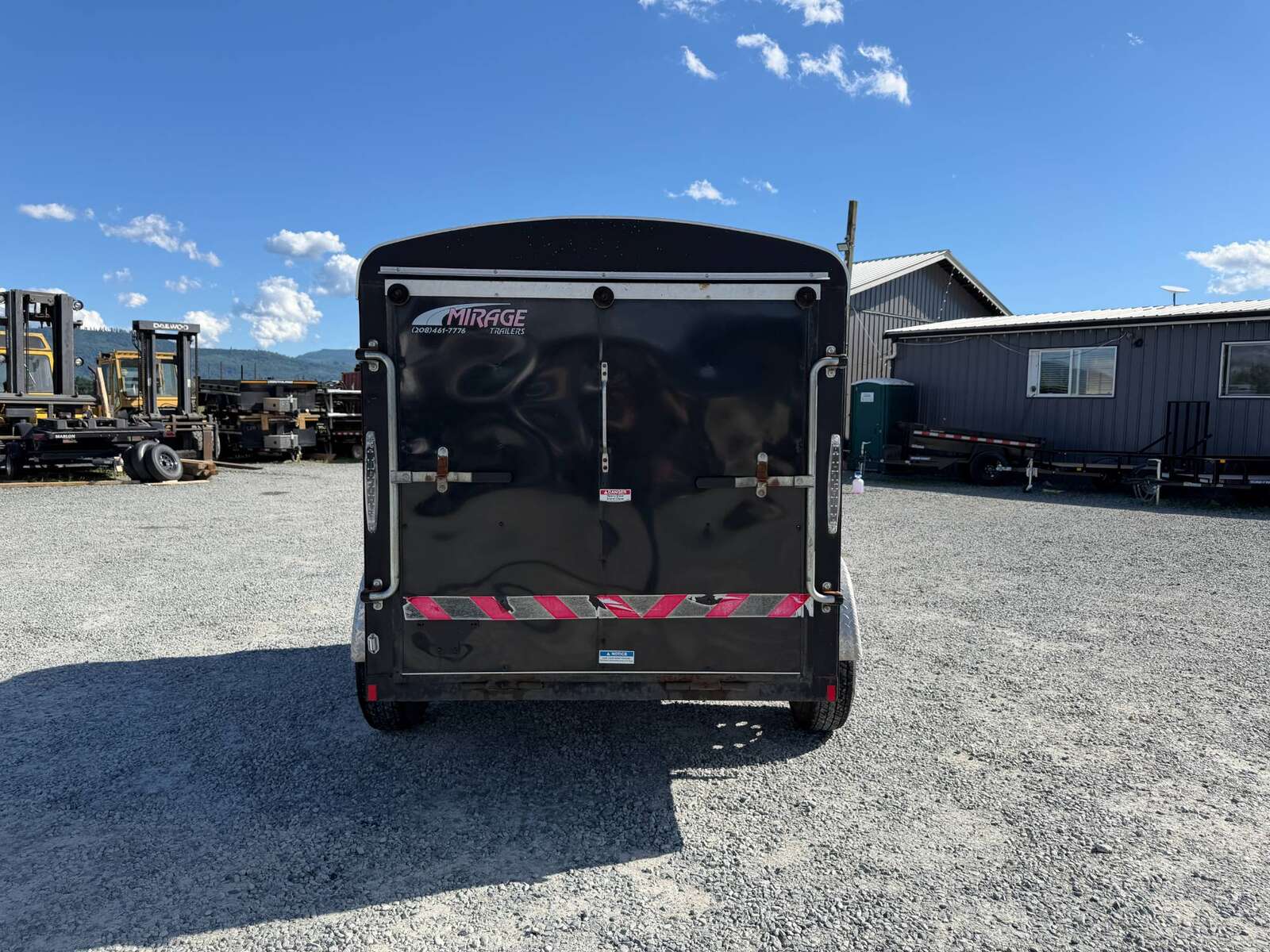 Photo of Pre Owned Used 2017 Mirage 5x8 Cargo / Enclosed Trailer Black Ramp Door 2990lb GVW