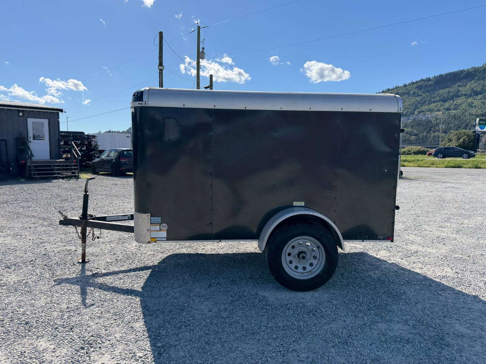 Photo of Pre Owned Used 2017 Mirage 5x8 Cargo / Enclosed Trailer Black Ramp Door 2990lb GVW