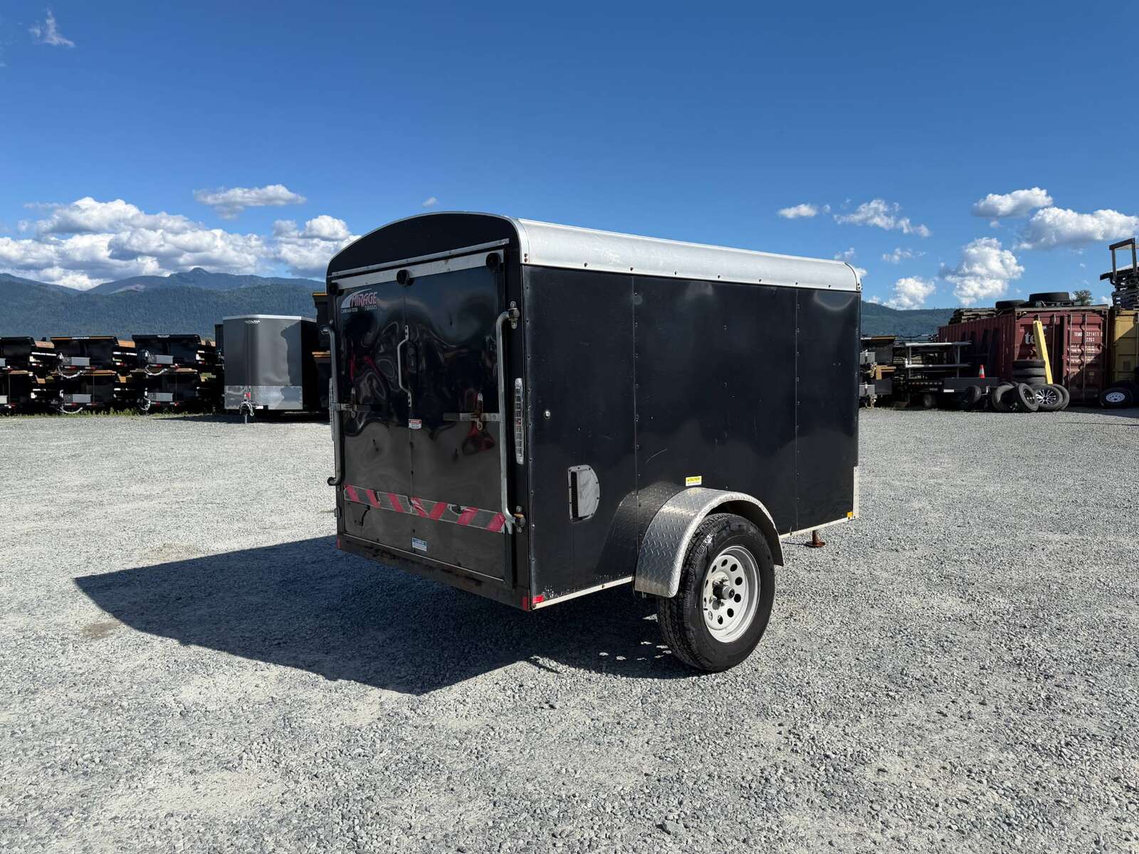 Photo of Pre Owned Used 2017 Mirage 5x8 Cargo / Enclosed Trailer Black Ramp Door 2990lb GVW