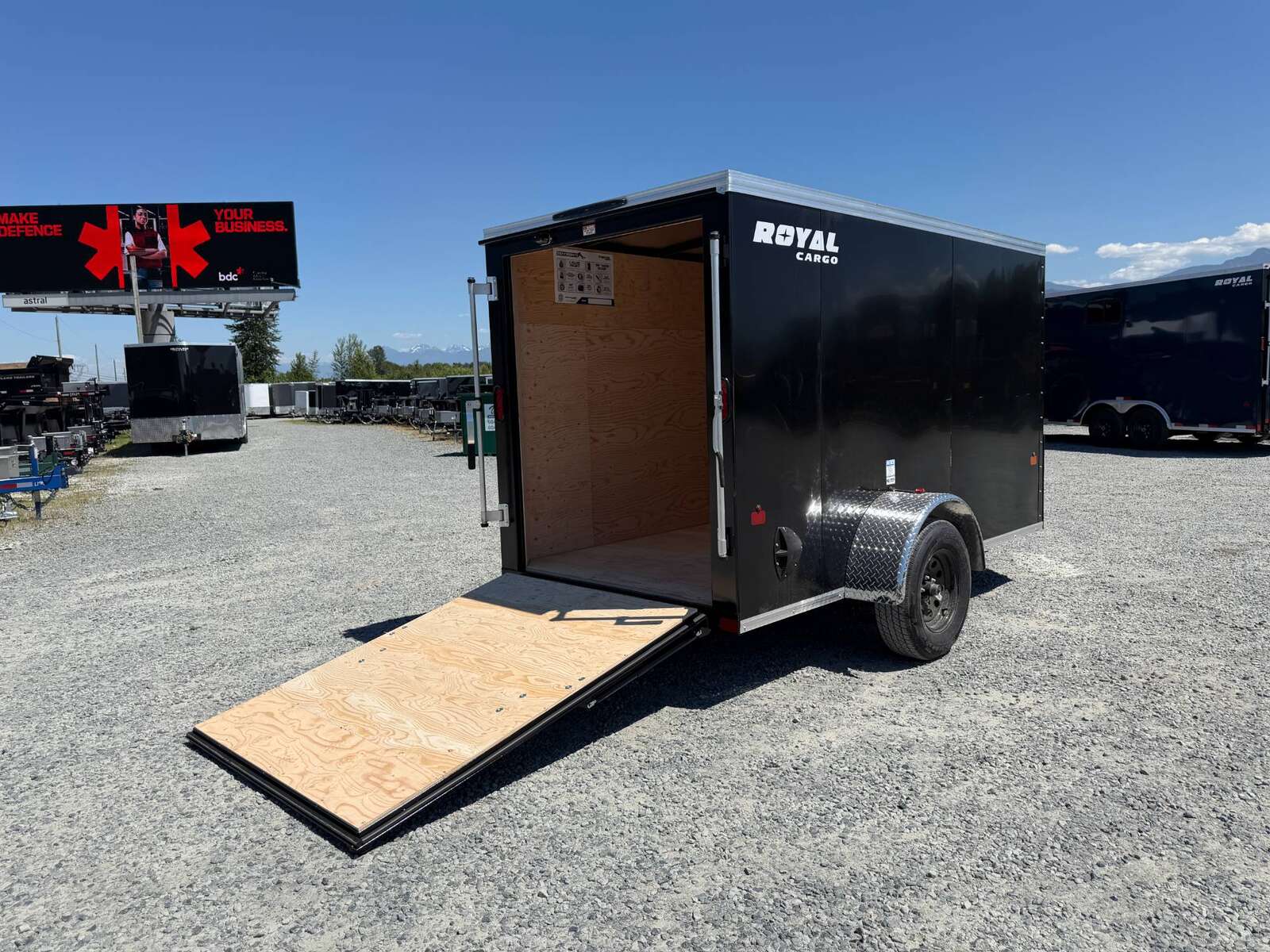 Photo of 2026 Royal Cargo 5x10 Enclosed Cargo Trailer V Nose Black Ramp Door 2990lb GVW (GSR)