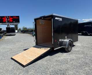 Thumbnail Photo of 2026 Royal Cargo 5x10 Enclosed Cargo Trailer V Nose Black Ramp Door 2990lb GVW (GSR)