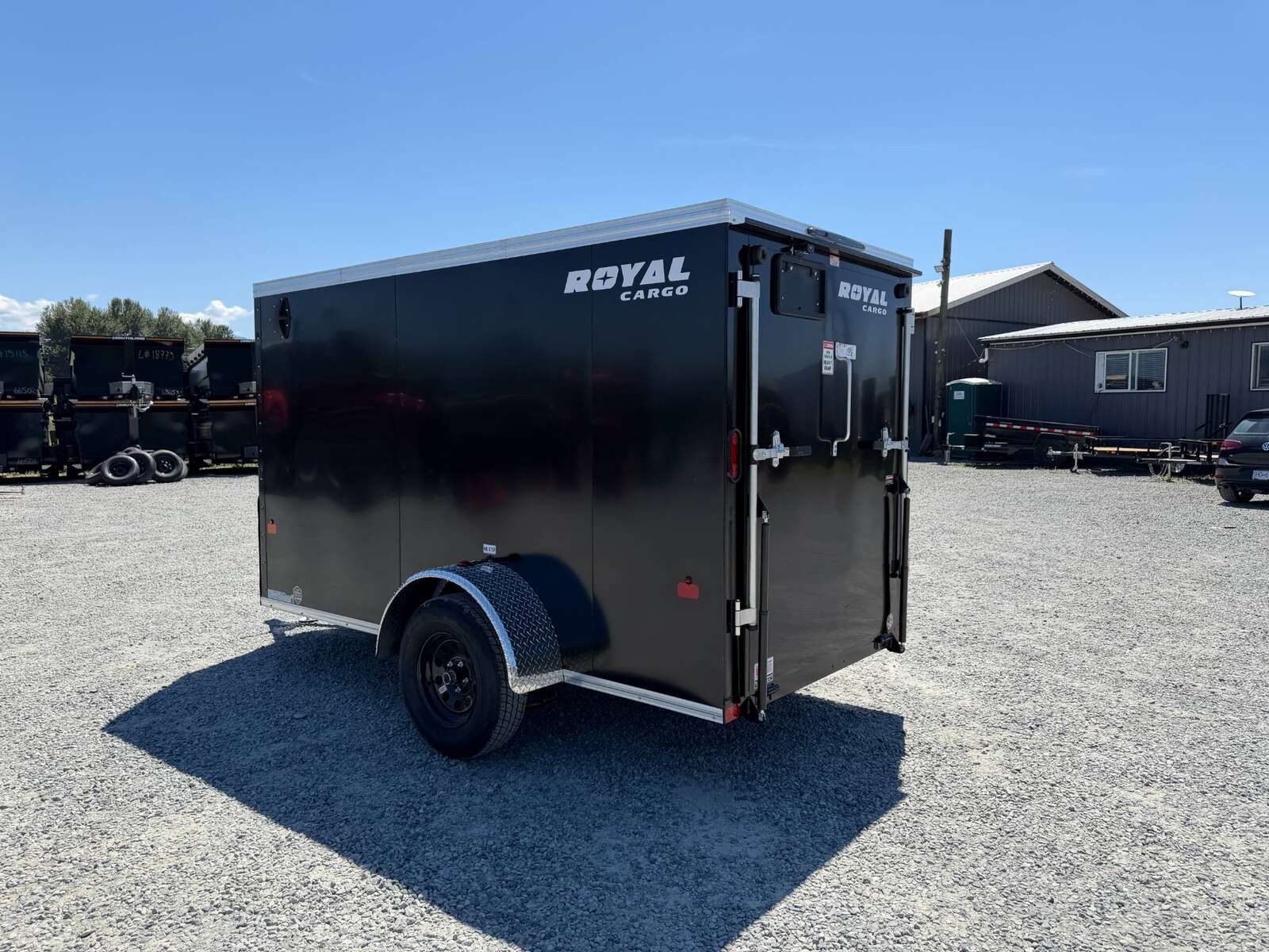 Photo of 2026 Royal Cargo 5x10 Enclosed Cargo Trailer V Nose Black Ramp Door 2990lb GVW (GSR)