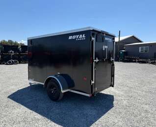 Thumbnail Photo of 2026 Royal Cargo 5x10 Enclosed Cargo Trailer V Nose Black Ramp Door 2990lb GVW (GSR)