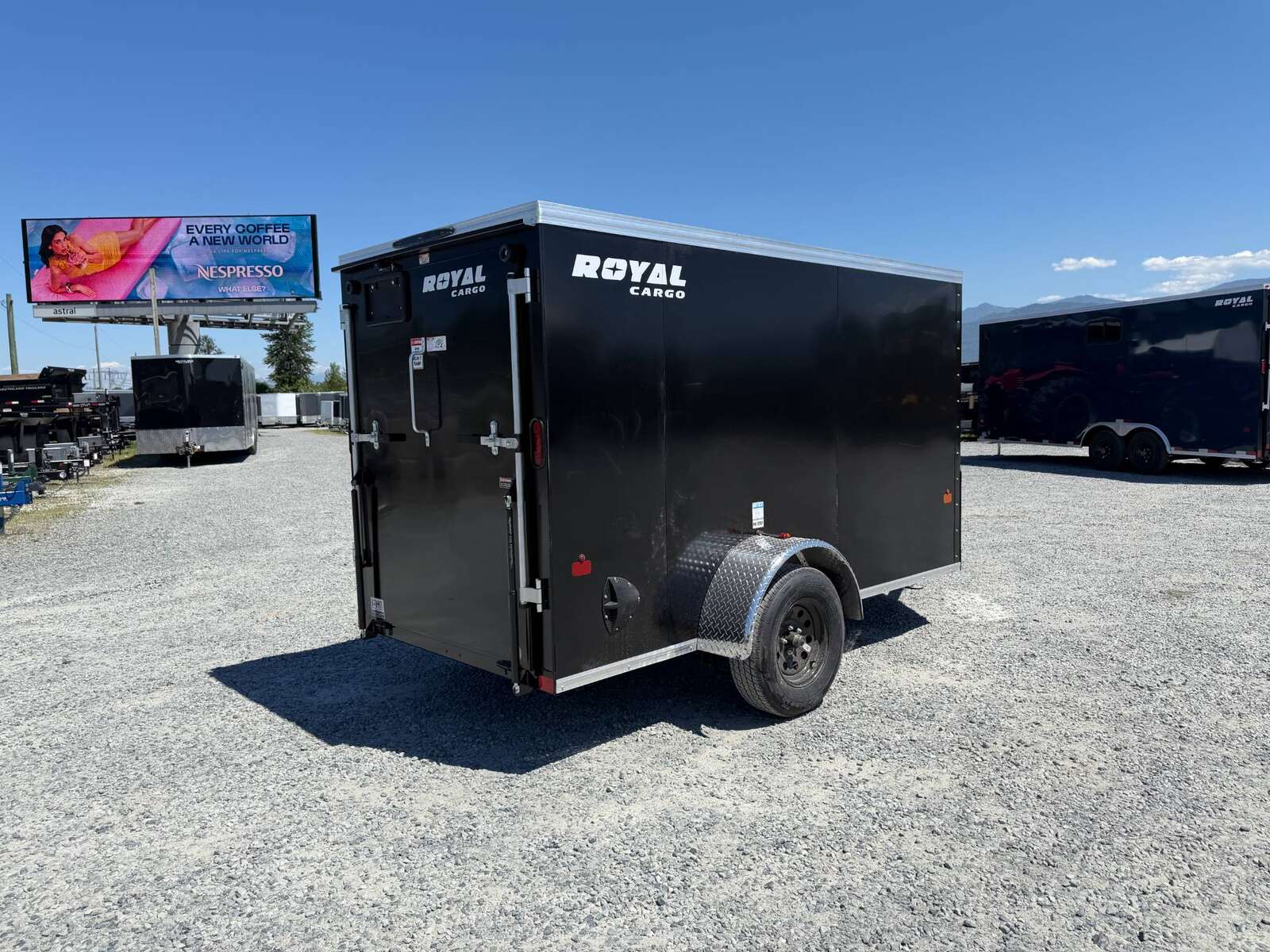 Photo of 2026 Royal Cargo 5x10 Enclosed Cargo Trailer V Nose Black Ramp Door 2990lb GVW (GSR)