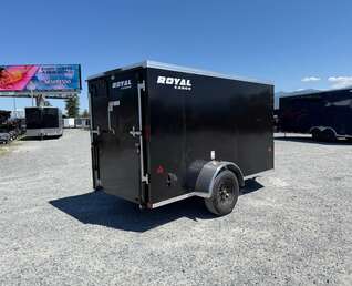 Thumbnail Photo of 2026 Royal Cargo 5x10 Enclosed Cargo Trailer V Nose Black Ramp Door 2990lb GVW (GSR)