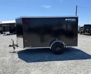Thumbnail Photo of 2026 Royal Cargo 5x10 Enclosed Cargo Trailer V Nose Black Ramp Door 2990lb GVW (GSR)