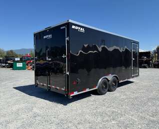 Thumbnail Photo of 2026 Royal Cargo 8.5x20 +V Nose 11,400lb Cargo / Enclosed Trailer Car Hauler Extra Height Ramp Door Gloss Black (GSR)