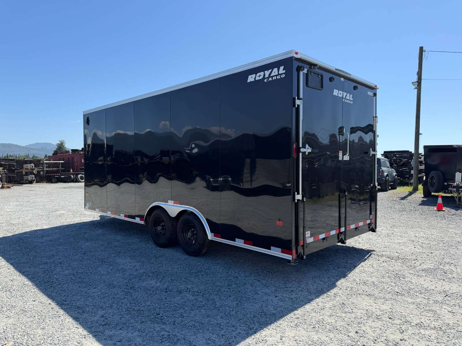 Photo of 2026 Royal Cargo 8.5x20 +V Nose 11,400lb Cargo / Enclosed Trailer Car Hauler Extra Height Ramp Door Gloss Black (GSR)