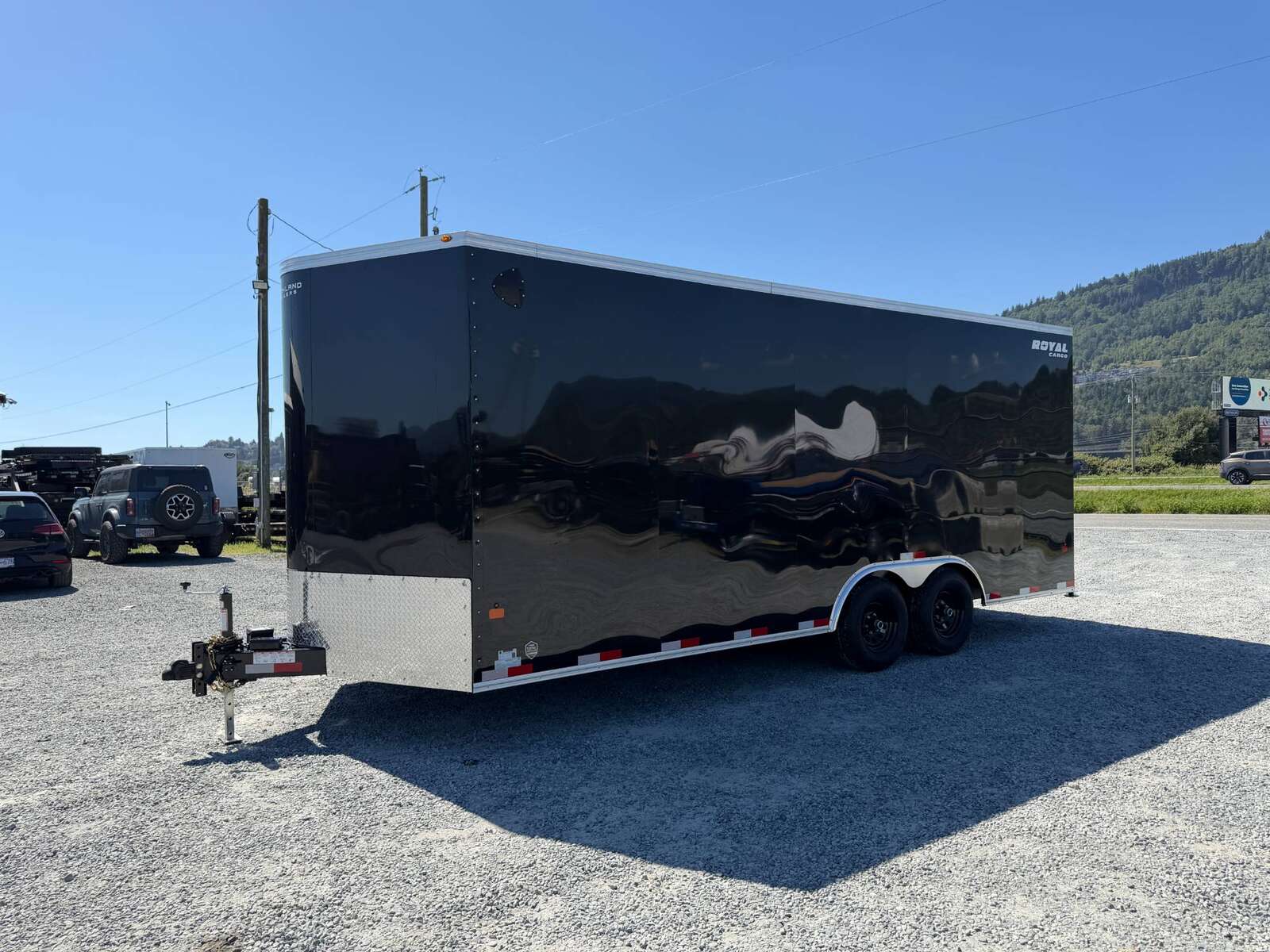 Photo of 2026 Royal Cargo 8.5x20 +V Nose 11,400lb Cargo / Enclosed Trailer Car Hauler Extra Height Ramp Door Gloss Black (GSR)