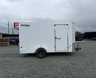 Thumbnail Photo of 2026 Royal Cargo 6x12 V Nose Cargo / Enclosed Trailer Barn Doors White Extra height 2900lb GVW