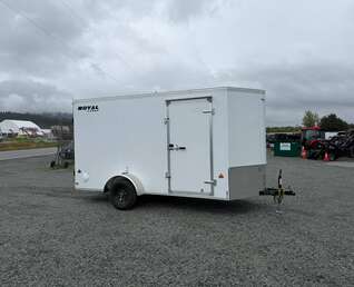 Thumbnail Photo of 2026 Royal Cargo 6x12 V Nose Cargo / Enclosed Trailer Barn Doors White Extra height 2900lb GVW