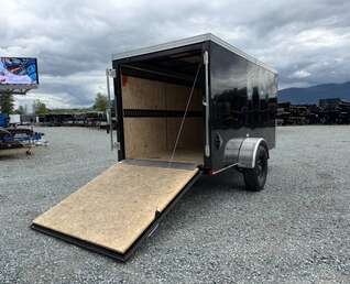 Thumbnail Photo of Pre Owned Used 2023 TNT 5x10 Enclosed Cargo Trailer 2990lb GVW Black V Nose w/ Ramp Door