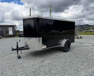 Thumbnail Photo of Pre Owned Used 2023 TNT 5x10 Enclosed Cargo Trailer 2990lb GVW Black V Nose w/ Ramp Door