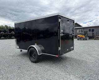 Thumbnail Photo of Pre Owned Used 2023 TNT 5x10 Enclosed Cargo Trailer 2990lb GVW Black V Nose w/ Ramp Door