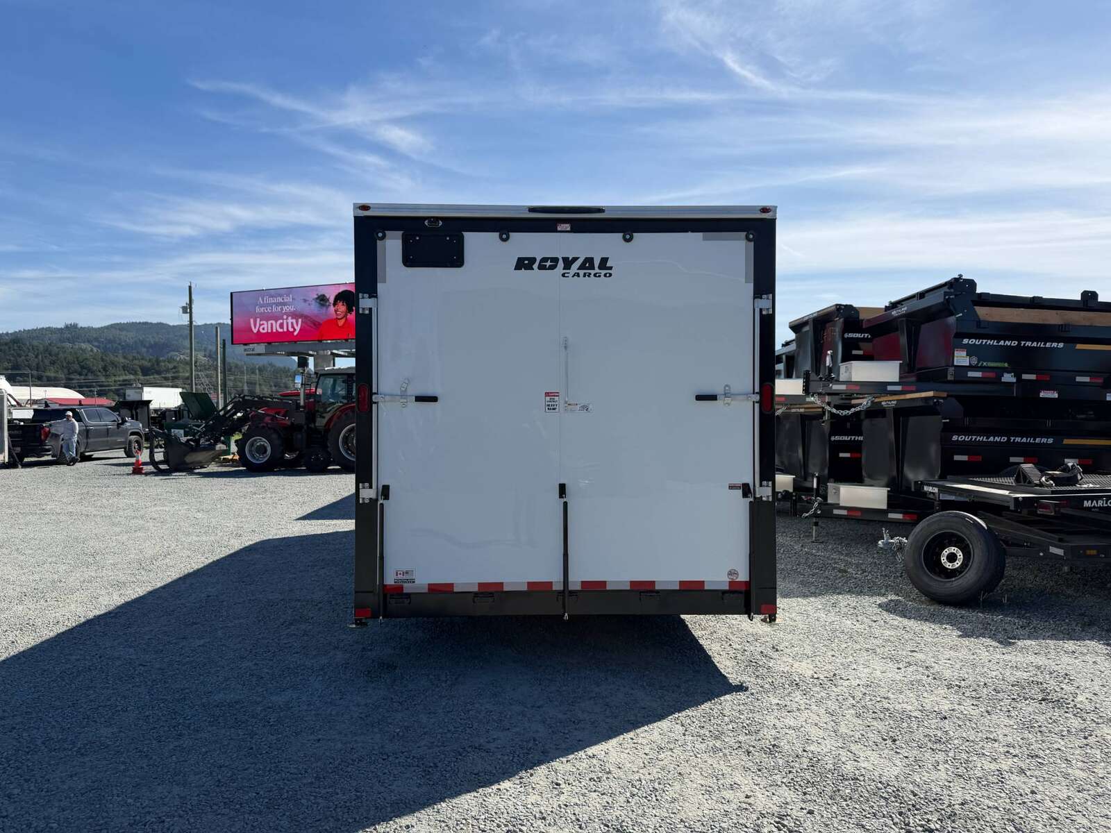 Photo of 2026 Royal Cargo 8.5x20 +V Nose 11,400lb Cargo / Enclosed Trailer Car Hauler Extra Height Ramp Door White (GSR)