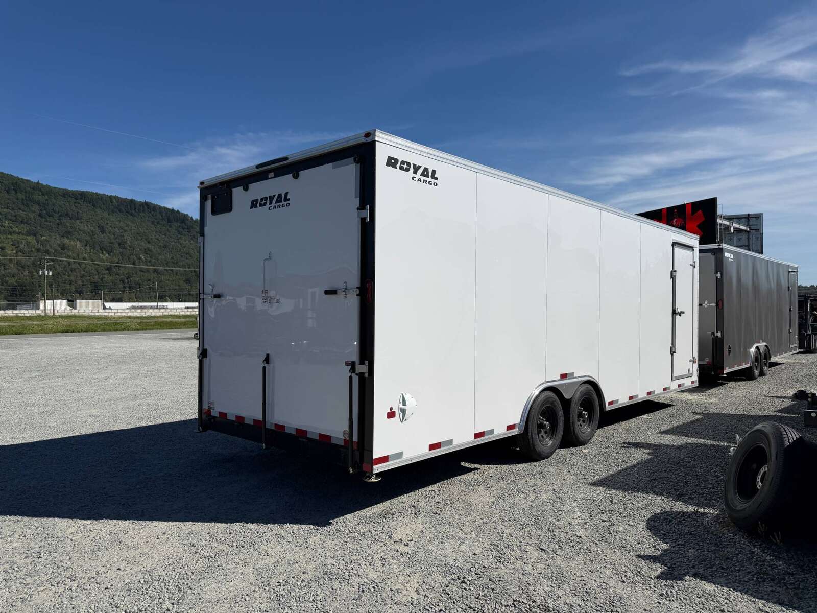 Photo of 2026 Royal Cargo 8.5x20 +V Nose 11,400lb Cargo / Enclosed Trailer Car Hauler Extra Height Ramp Door White (GSR)