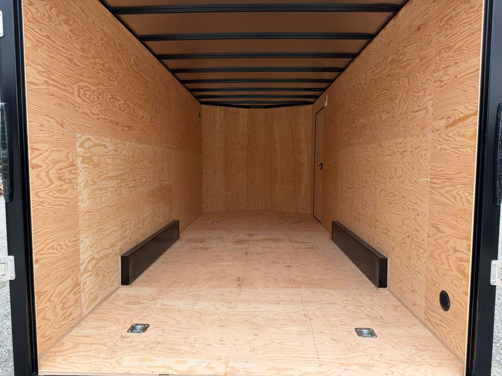 Photo of 2026 Royal 7.5x18 Cargo Enclosed Trailer Heavy Duty 11400lb GVW w/ Ramp Door Gloss Charcoal Grey (GSR)