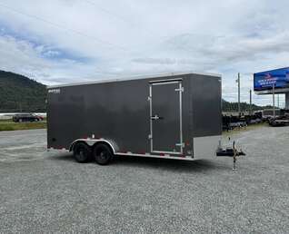 Thumbnail Photo of 2026 Royal 7.5x18 Cargo Enclosed Trailer Heavy Duty 11400lb GVW w/ Ramp Door Gloss Charcoal Grey (GSR)
