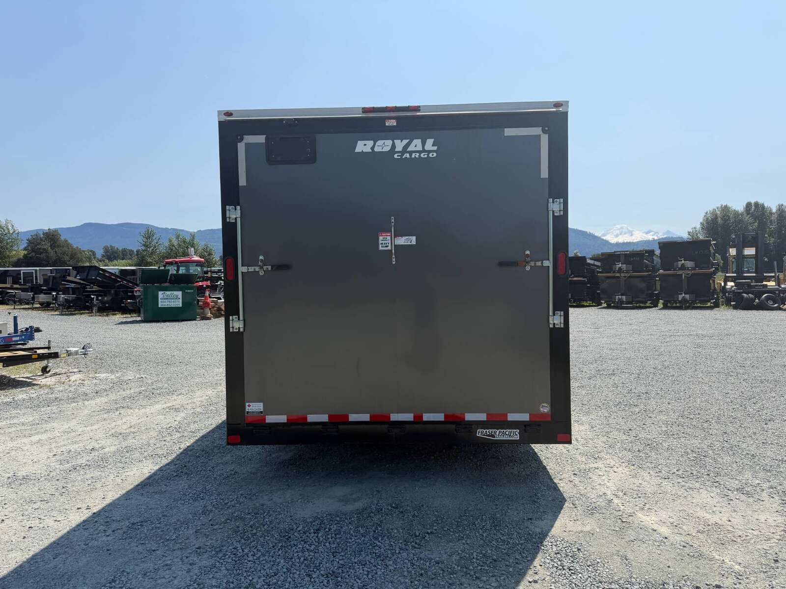 Photo of Used Pre Owned 2021 Royal 8.5x20 Cargo / Enclosed Trailer V Nose 11,400lb GVW Extra Height w/ Ramp Door Charcoal Grey