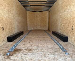 Thumbnail Photo of Used Pre Owned 2021 Royal 8.5x20 Cargo / Enclosed Trailer V Nose 11,400lb GVW Extra Height w/ Ramp Door Charcoal Grey