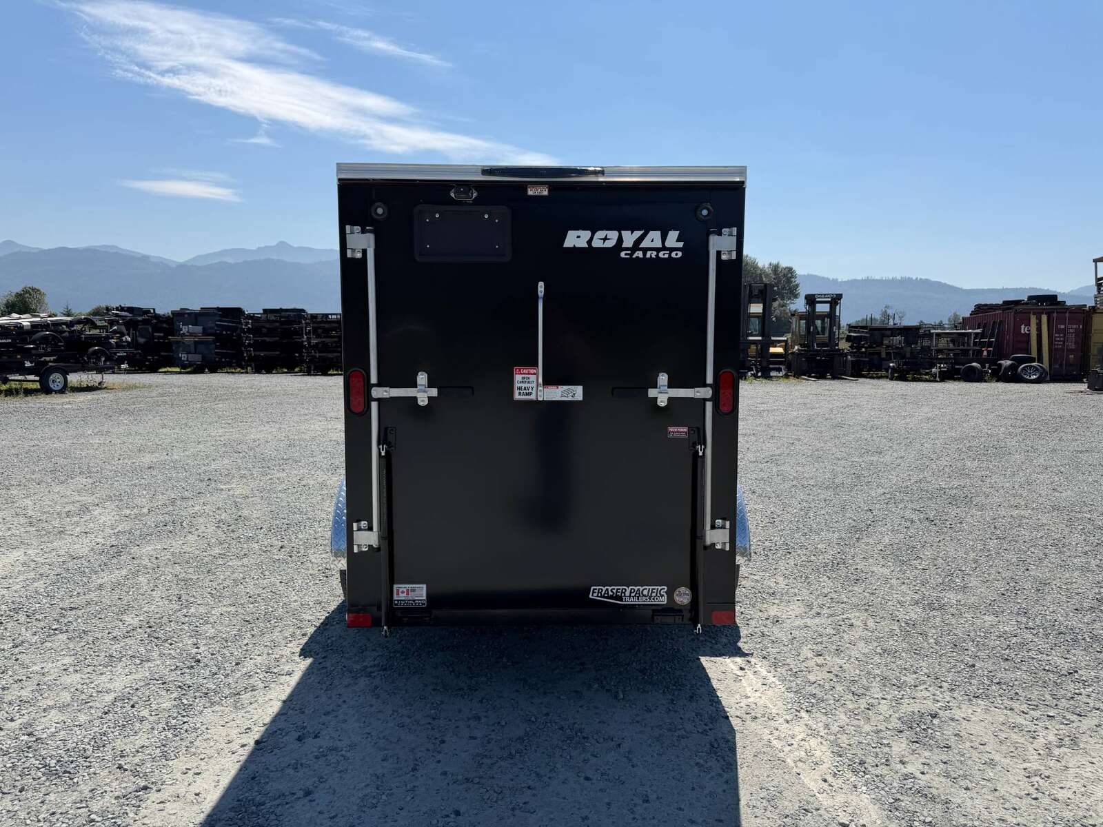 Photo of 2026 Royal Cargo 5x10 Enclosed Cargo V Nose Trailer w/ Side Door Black Ramp Door 2990lb GVW (GSR)