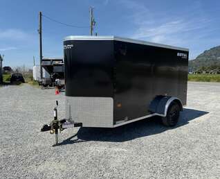 Thumbnail Photo of 2026 Royal Cargo 5x10 Enclosed Cargo V Nose Trailer w/ Side Door Black Ramp Door 2990lb GVW (GSR)