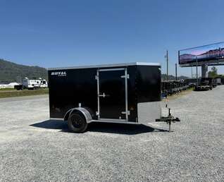 Thumbnail Photo of 2026 Royal Cargo 5x10 Enclosed Cargo V Nose Trailer w/ Side Door Black Ramp Door 2990lb GVW (GSR)