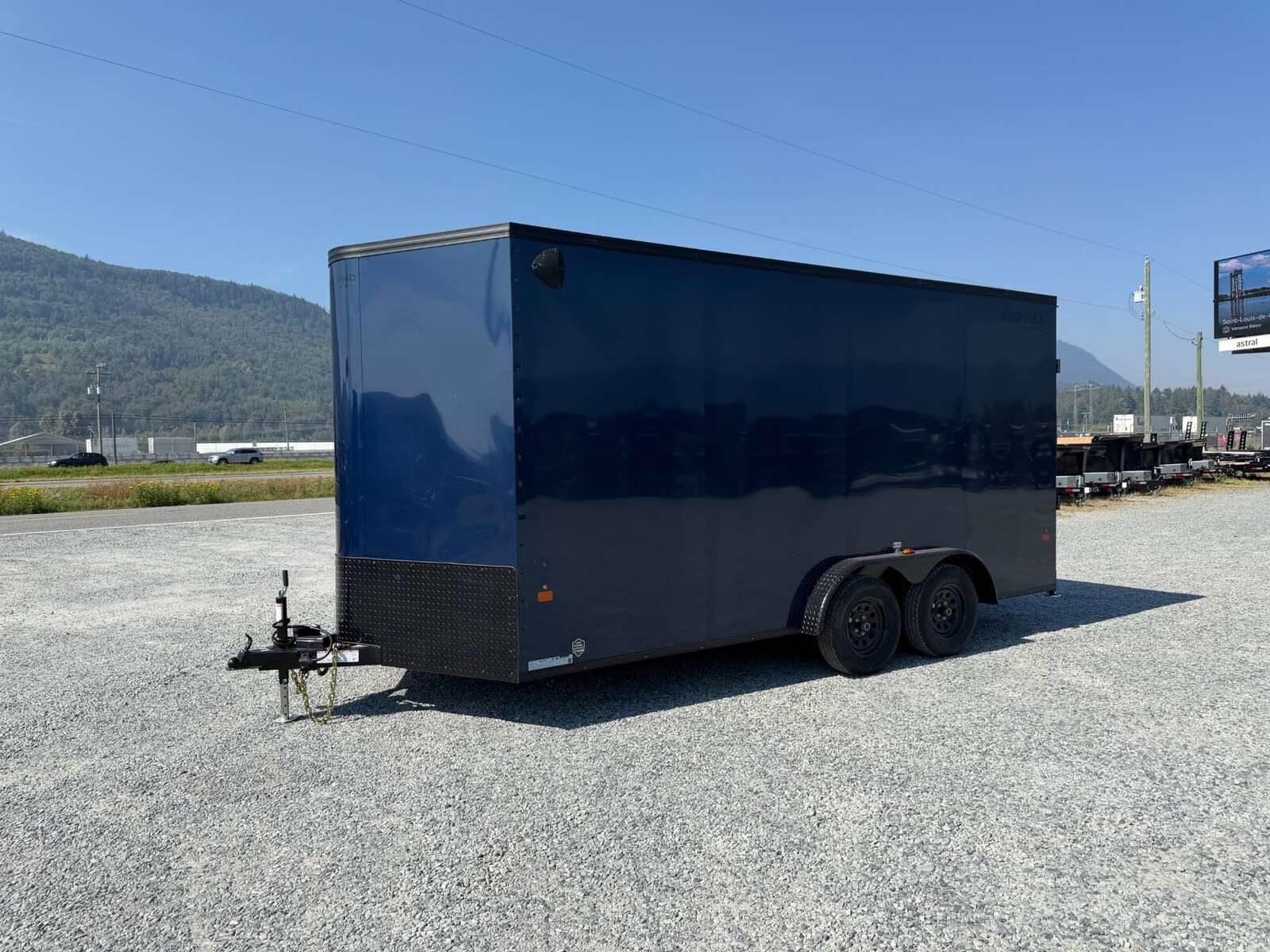 Photo of 2026 Royal 7.5X16 V-NOSE RAMP DOOR EXTRA HEIGHT Cargo / Enclosed Trailer Blue w/ Blackout Package 7700lb GVW (GSR)