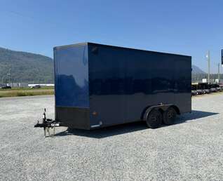 Thumbnail Photo of 2026 Royal 7.5X16 V-NOSE RAMP DOOR EXTRA HEIGHT Cargo / Enclosed Trailer Blue w/ Blackout Package 7700lb GVW (GSR)