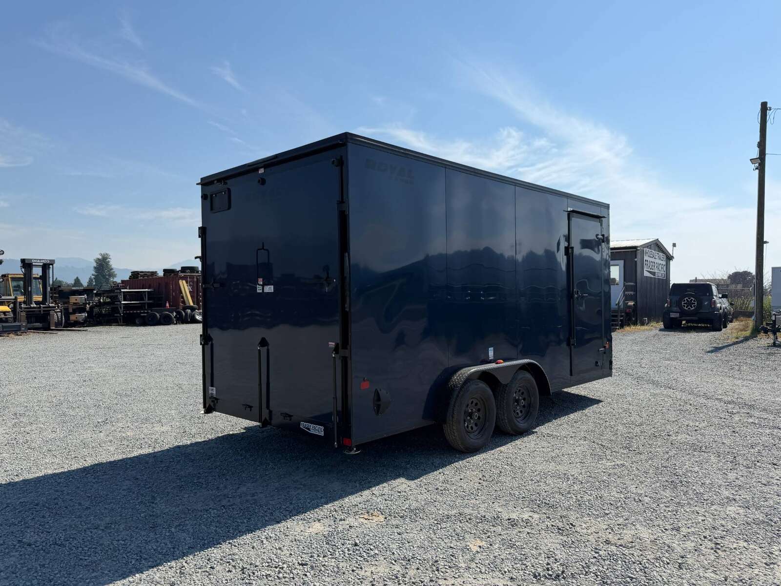 Photo of 2026 Royal 7.5X16 V-NOSE RAMP DOOR EXTRA HEIGHT Cargo / Enclosed Trailer Blue w/ Blackout Package 7700lb GVW (GSR)