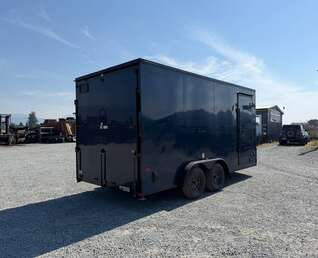 Thumbnail Photo of 2026 Royal 7.5X16 V-NOSE RAMP DOOR EXTRA HEIGHT Cargo / Enclosed Trailer Blue w/ Blackout Package 7700lb GVW (GSR)