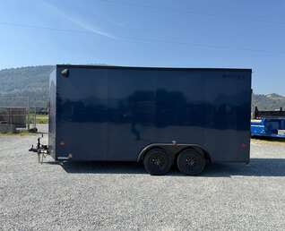 Thumbnail Photo of 2026 Royal 7.5X16 V-NOSE RAMP DOOR EXTRA HEIGHT Cargo / Enclosed Trailer Blue w/ Blackout Package 7700lb GVW (GSR)