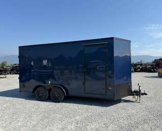 Thumbnail Photo of 2026 Royal 7.5X16 V-NOSE RAMP DOOR EXTRA HEIGHT Cargo / Enclosed Trailer Blue w/ Blackout Package 7700lb GVW (GSR)