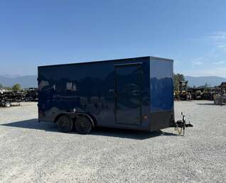 Thumbnail Photo of 2026 Royal 7.5X16 V-NOSE RAMP DOOR EXTRA HEIGHT Cargo / Enclosed Trailer Blue w/ Blackout Package 7700lb GVW (GSR)