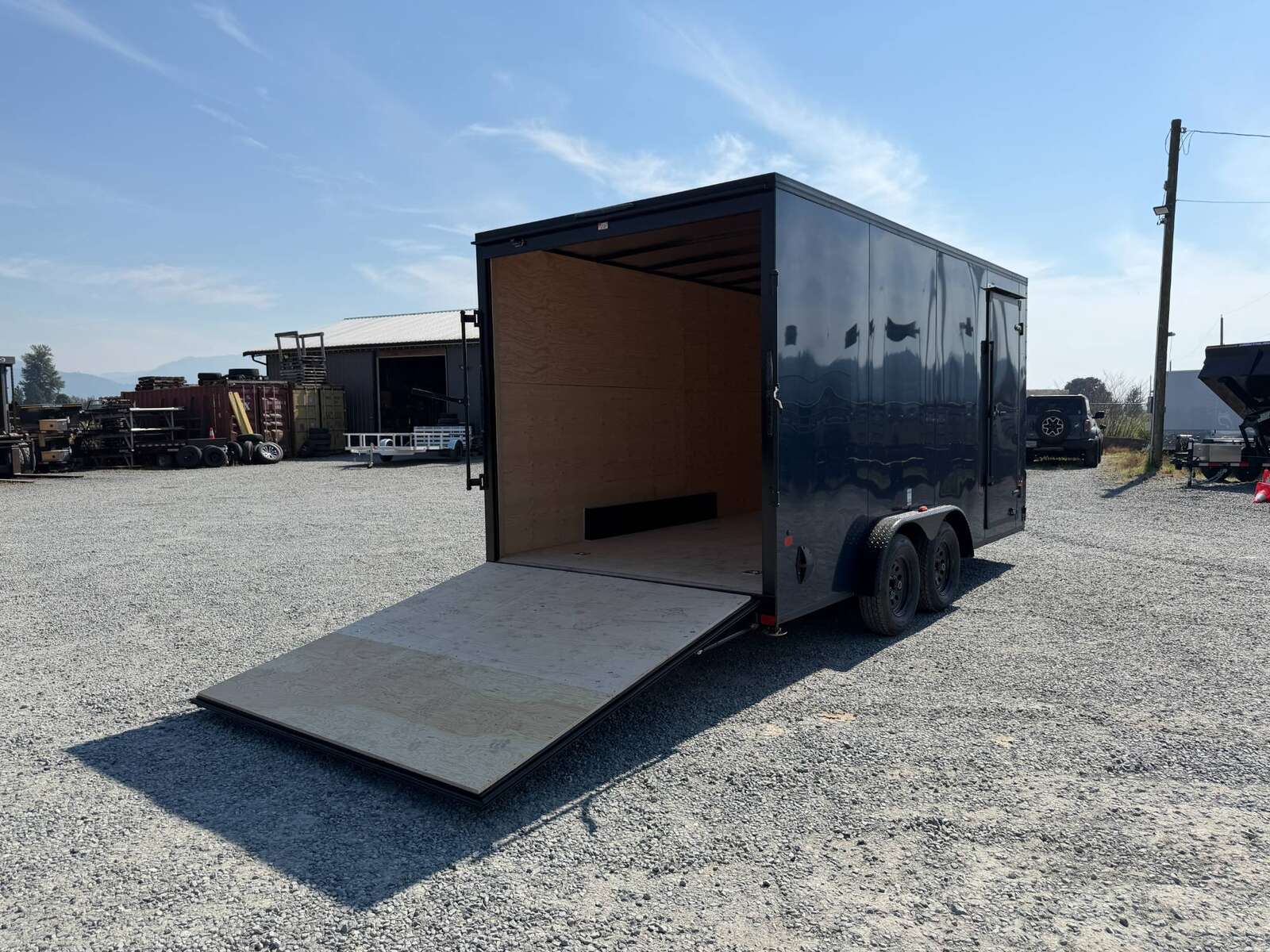 Photo of 2026 Royal 7.5X16 V-NOSE RAMP DOOR EXTRA HEIGHT Cargo / Enclosed Trailer Blue w/ Blackout Package 7700lb GVW (GSR)