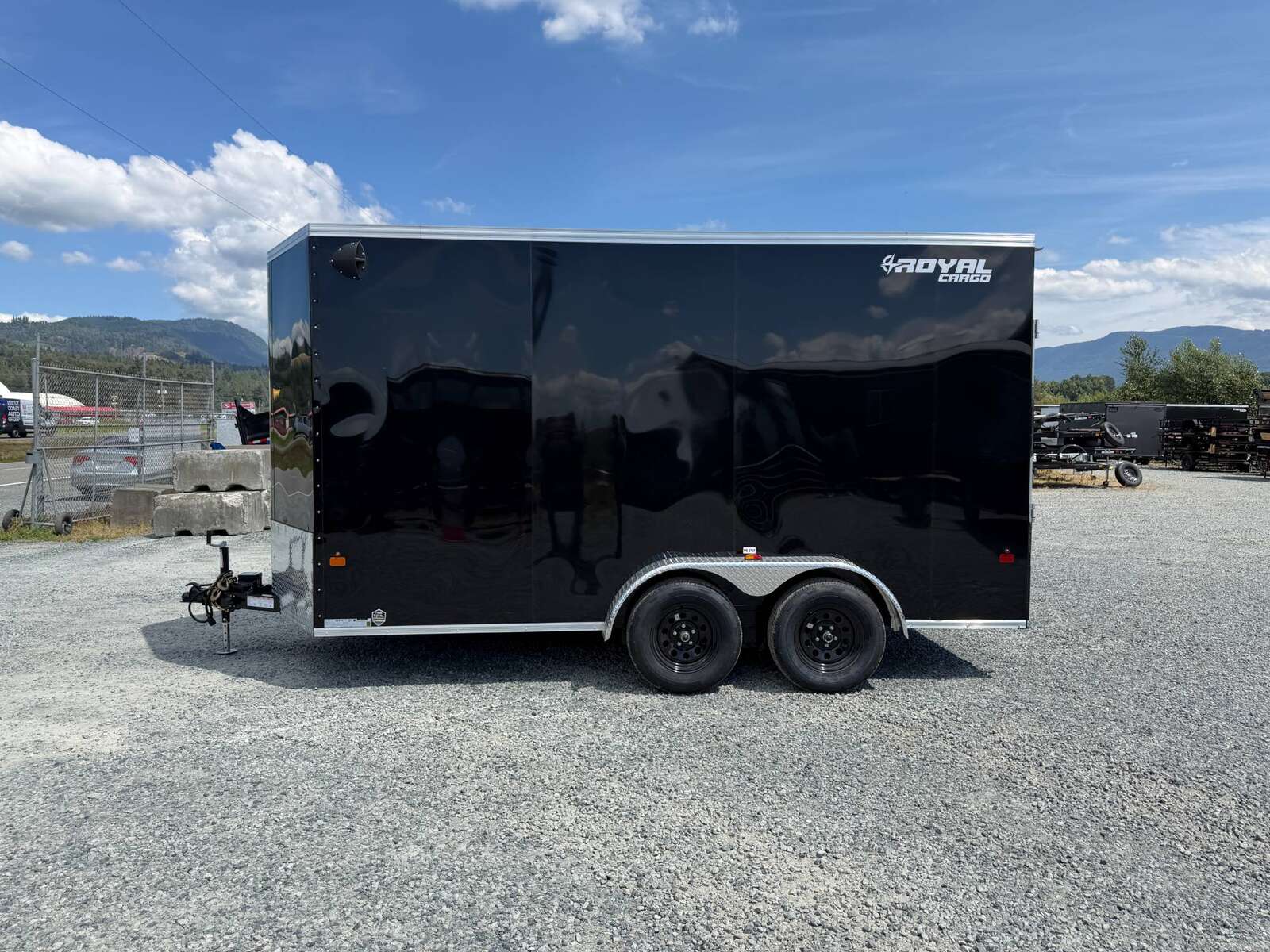 Photo of 2026 Royal Cargo 7X14 V Nose 7700LB GVW RAMP DOOR GLOSS Black Enclosed Cargo Trailer Extra Tall (GSR)