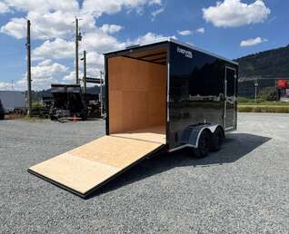 Thumbnail Photo of 2026 Royal Cargo 7X14 V Nose 7700LB GVW RAMP DOOR GLOSS Black Enclosed Cargo Trailer Extra Tall (GSR)