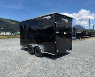 Thumbnail Photo of 2026 Royal Cargo 7X14 V Nose 7700LB GVW RAMP DOOR GLOSS Black Enclosed Cargo Trailer Extra Tall (GSR)