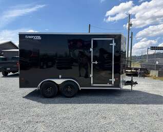 Thumbnail Photo of 2026 Royal Cargo 7X14 V Nose 7700LB GVW RAMP DOOR GLOSS Black Enclosed Cargo Trailer Extra Tall (GSR)
