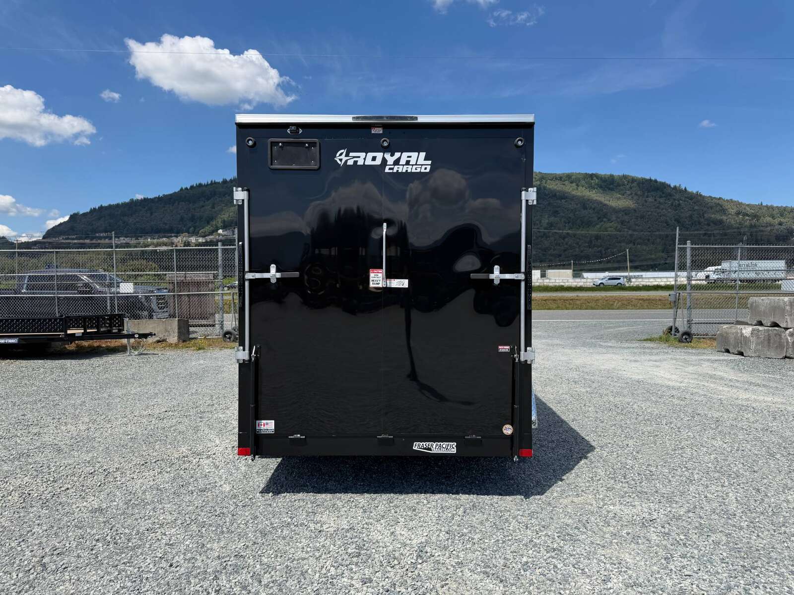 Photo of 2026 Royal Cargo 7X14 V Nose 7700LB GVW RAMP DOOR GLOSS Black Enclosed Cargo Trailer Extra Tall (GSR)
