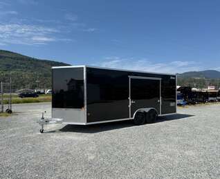 Thumbnail Photo of 2027 Alcom XLT Pro 8.5x20 Car Hauler Enclosed Cargo Trailer w/ Side escape door & Translucent Roof 7000lb GVW Black Polycor Exterior
