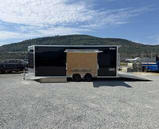 Thumbnail Photo of 2027 Alcom XLT Pro 8.5x20 Car Hauler Enclosed Cargo Trailer w/ Side escape door & Translucent Roof 7000lb GVW Black Polycor Exterior