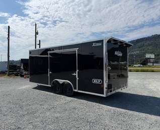 Thumbnail Photo of 2027 Alcom XLT Pro 8.5x20 Car Hauler Enclosed Cargo Trailer w/ Side escape door & Translucent Roof 7000lb GVW Black Polycor Exterior