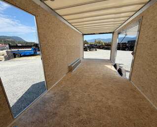 Thumbnail Photo of 2027 Alcom XLT Pro 8.5x20 Car Hauler Enclosed Cargo Trailer w/ Side escape door & Translucent Roof 7000lb GVW White Polycor Exterior